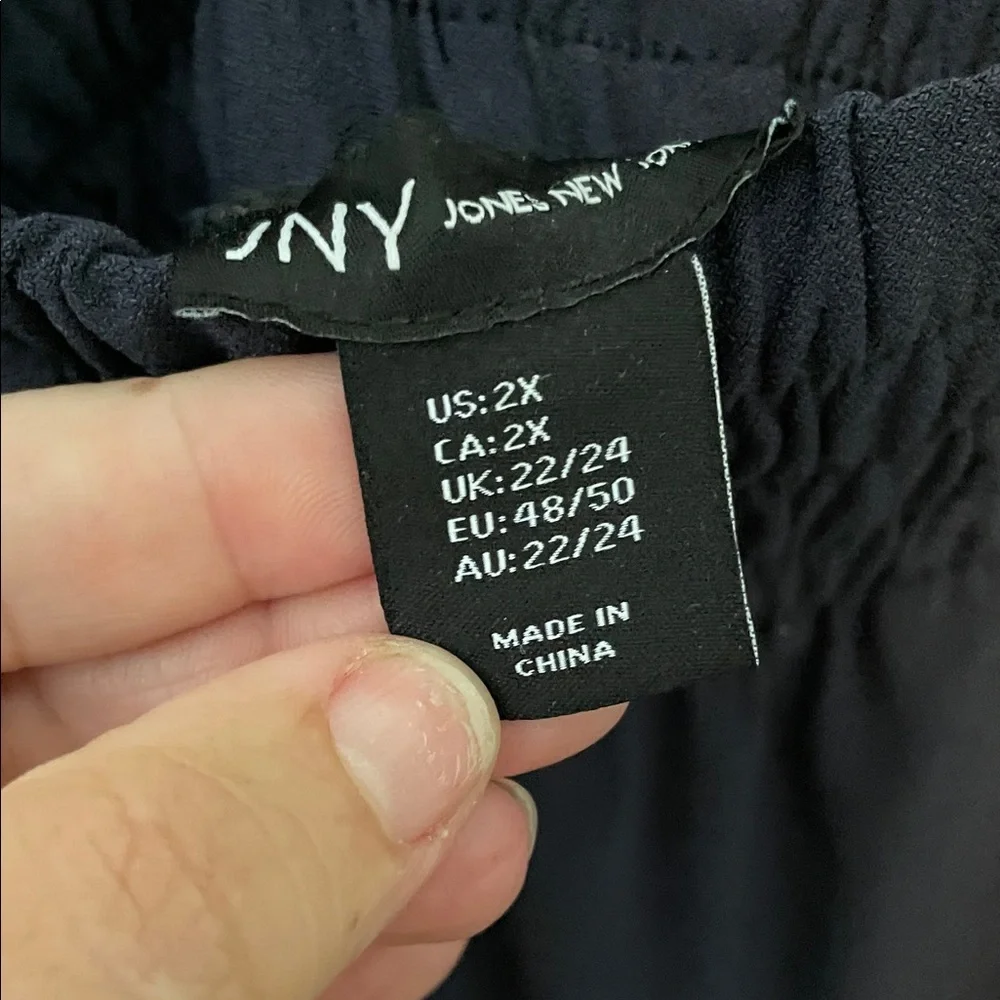 Jones New York Navy Wide Leg Pants
